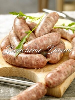 Saucisse Poulet aux Oignons Frits